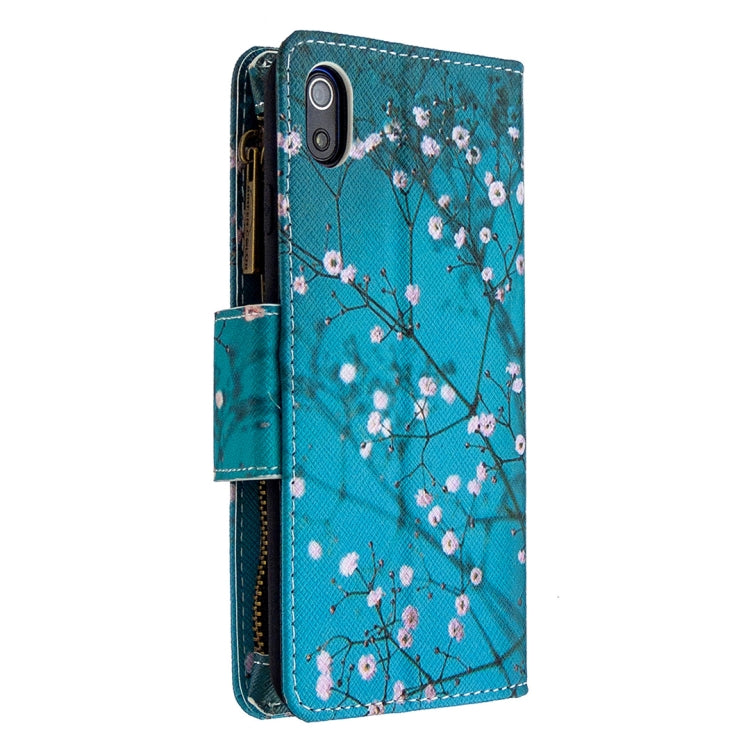For Xiaomi Redmi 7A Colored Drawing Pattern Zipper Horizontal Flip Leather Case with Holder & Card Slots & Wallet