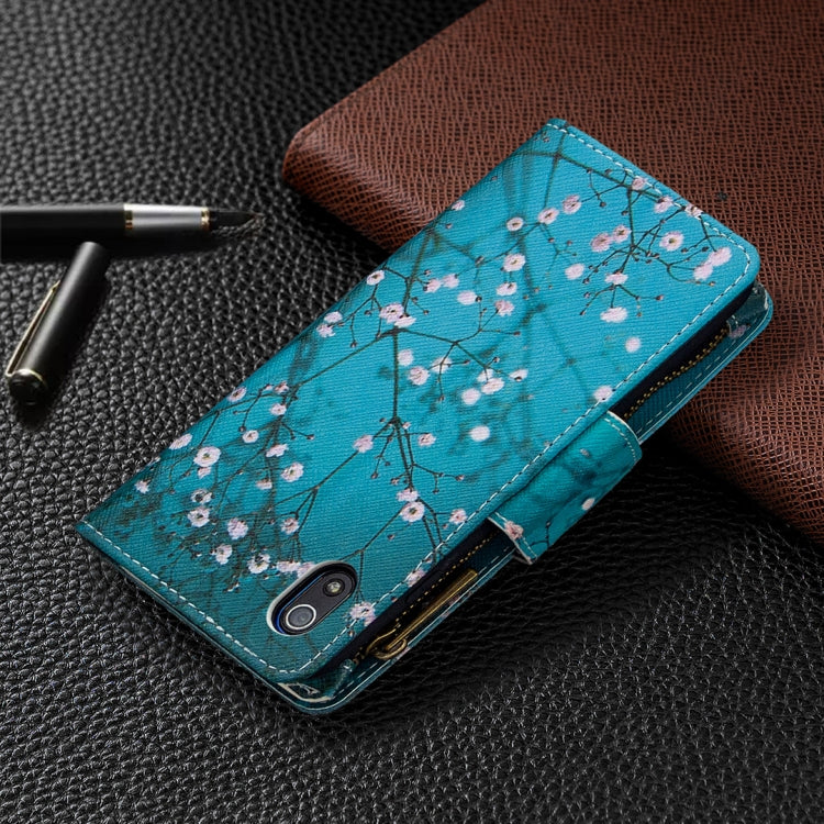 For Xiaomi Redmi 7A Colored Drawing Pattern Zipper Horizontal Flip Leather Case with Holder & Card Slots & Wallet