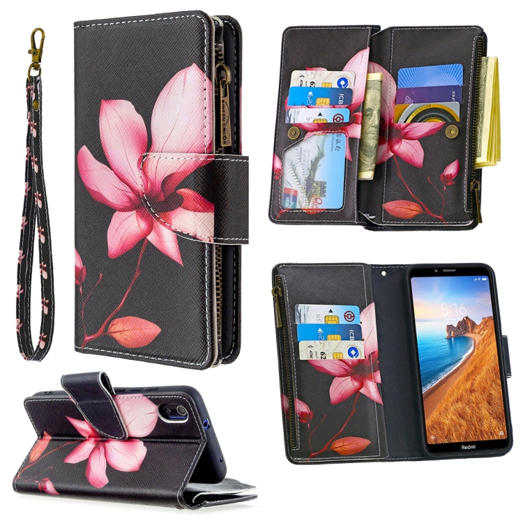 For Xiaomi Redmi 7A Colored Drawing Pattern Zipper Horizontal Flip Leather Case with Holder & Card Slots & Wallet