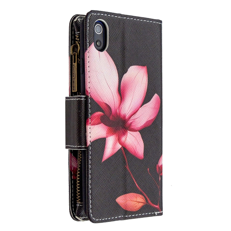 For Xiaomi Redmi 7A Colored Drawing Pattern Zipper Horizontal Flip Leather Case with Holder & Card Slots & Wallet
