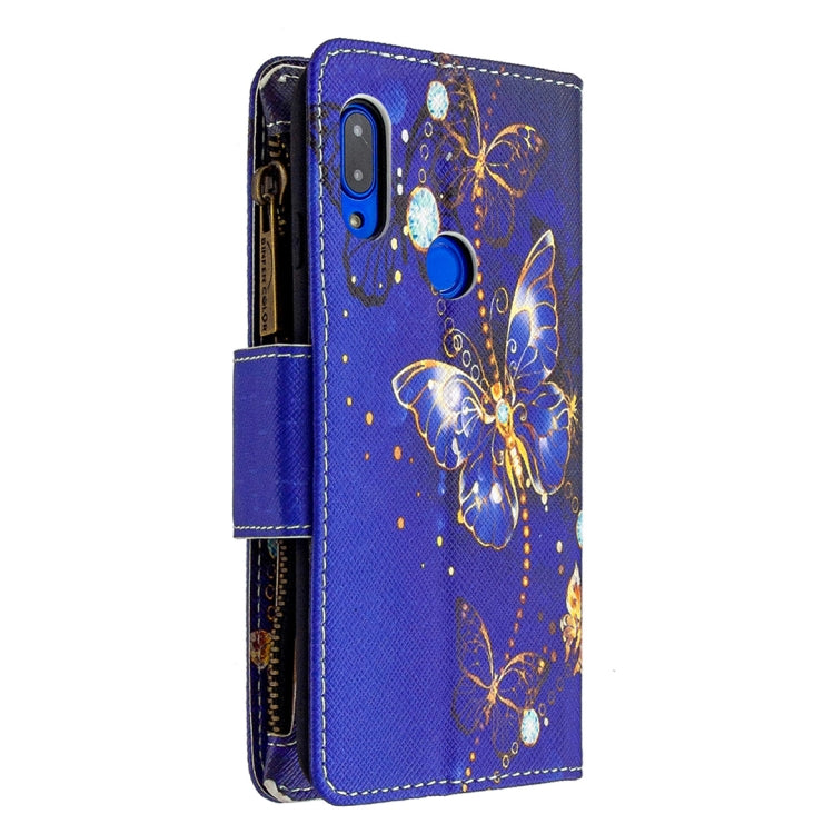 For Xiaomi Redmi 7 Colored Drawing Pattern Zipper Horizontal Flip Leather Case with Holder & Card Slots & Wallet