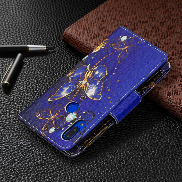 For Xiaomi Redmi 7 Colored Drawing Pattern Zipper Horizontal Flip Leather Case with Holder & Card Slots & Wallet