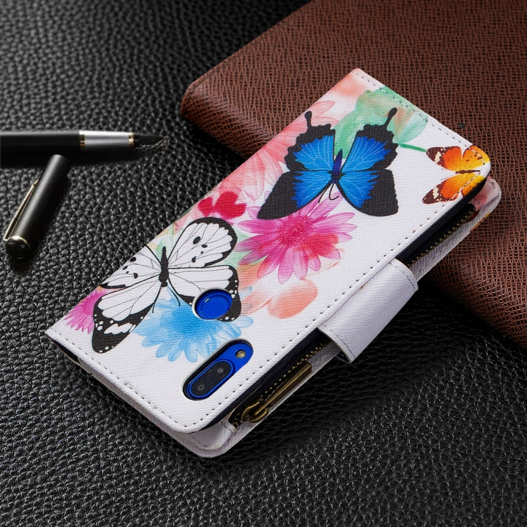 For Xiaomi Redmi 7 Colored Drawing Pattern Zipper Horizontal Flip Leather Case with Holder & Card Slots & Wallet