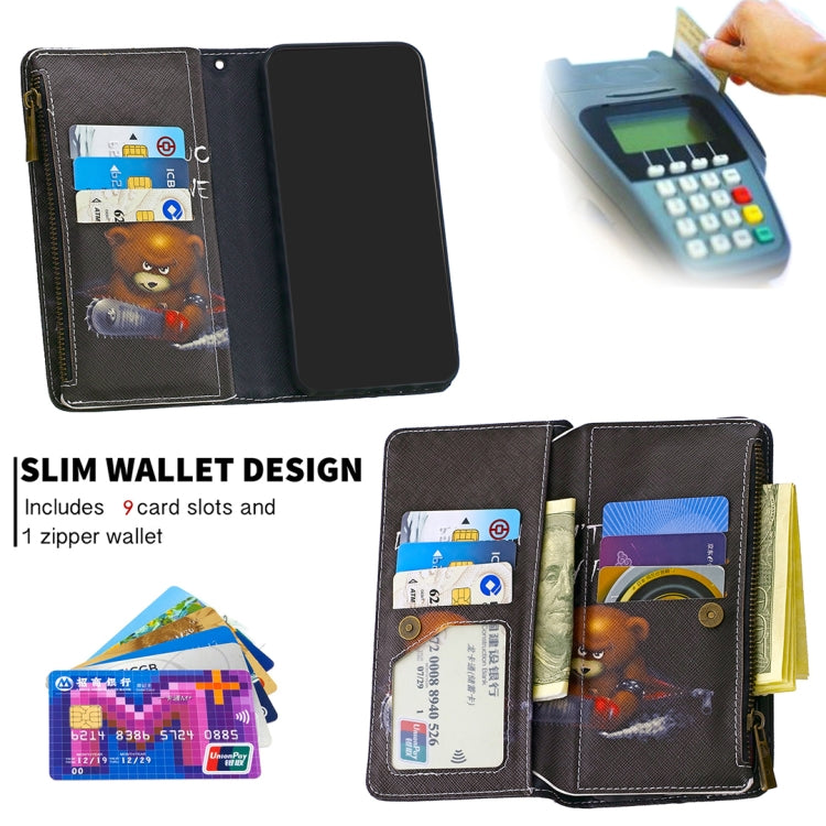 For Xiaomi Redmi 7 Colored Drawing Pattern Zipper Horizontal Flip Leather Case with Holder & Card Slots & Wallet