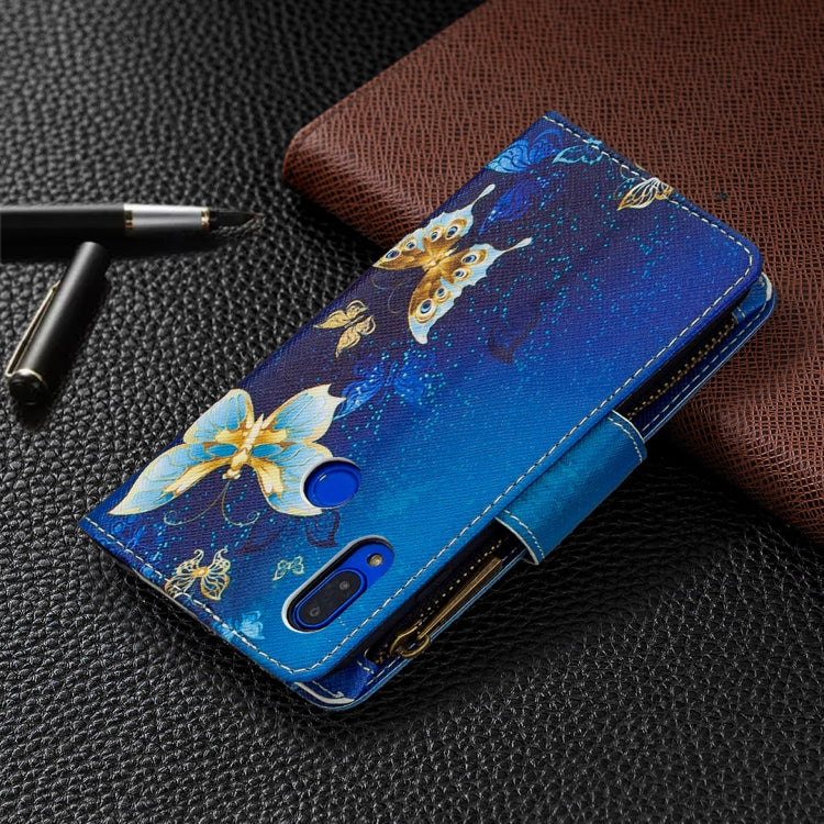 For Xiaomi Redmi 7 Colored Drawing Pattern Zipper Horizontal Flip Leather Case with Holder & Card Slots & Wallet