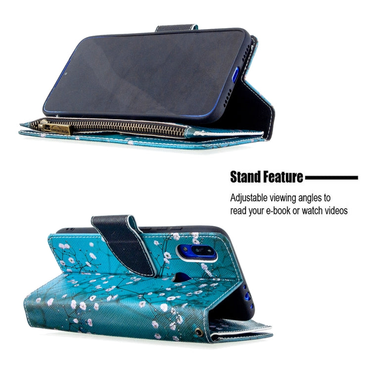 For Xiaomi Redmi 7 Colored Drawing Pattern Zipper Horizontal Flip Leather Case with Holder & Card Slots & Wallet