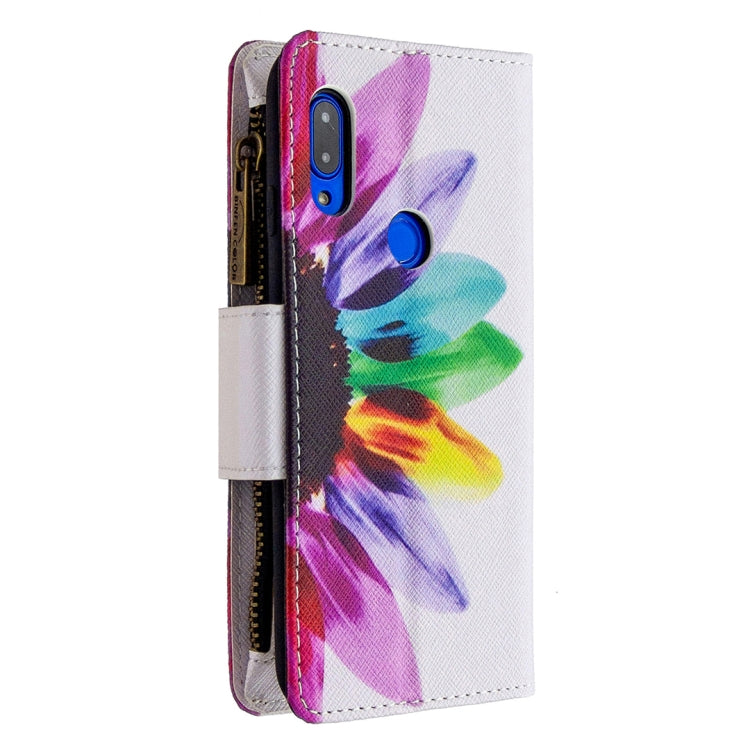 For Xiaomi Redmi 7 Colored Drawing Pattern Zipper Horizontal Flip Leather Case with Holder & Card Slots & Wallet