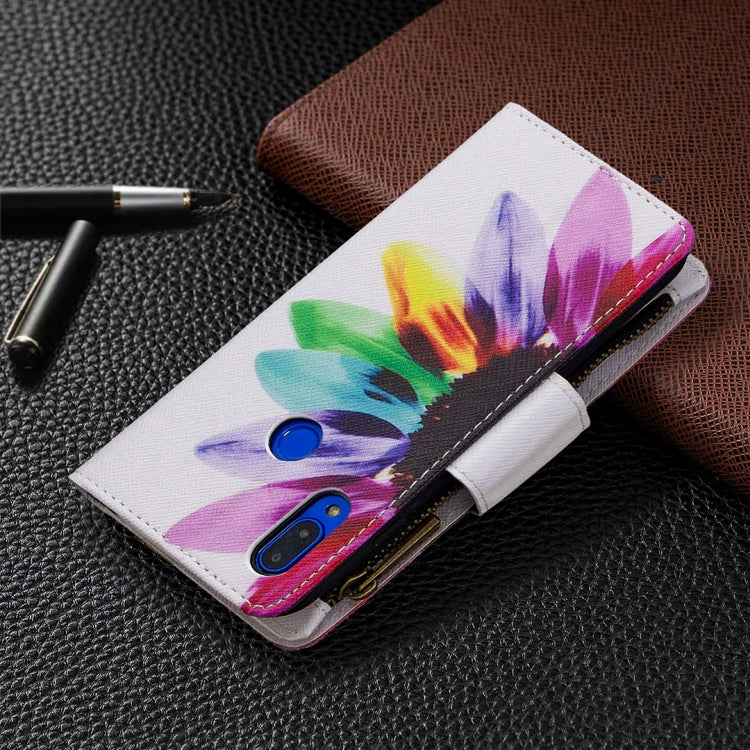 For Xiaomi Redmi 7 Colored Drawing Pattern Zipper Horizontal Flip Leather Case with Holder & Card Slots & Wallet