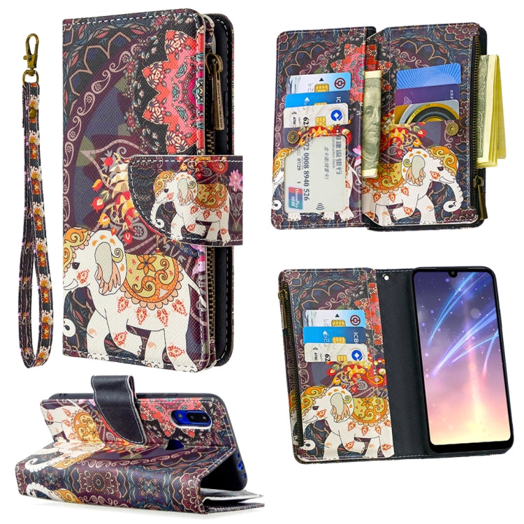 For Xiaomi Redmi 7 Colored Drawing Pattern Zipper Horizontal Flip Leather Case with Holder & Card Slots & Wallet