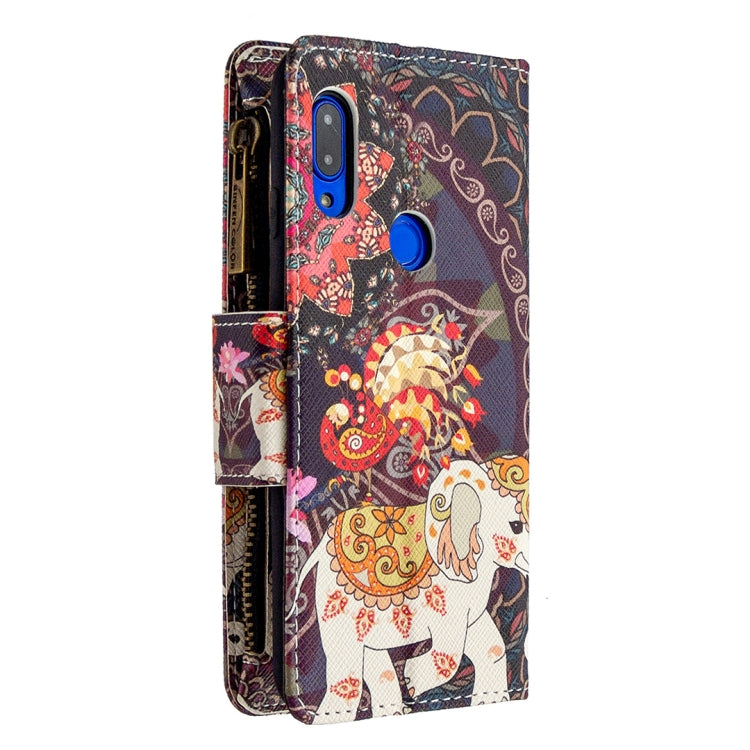 For Xiaomi Redmi 7 Colored Drawing Pattern Zipper Horizontal Flip Leather Case with Holder & Card Slots & Wallet