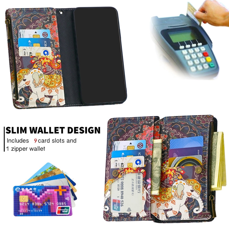For Xiaomi Redmi 7 Colored Drawing Pattern Zipper Horizontal Flip Leather Case with Holder & Card Slots & Wallet