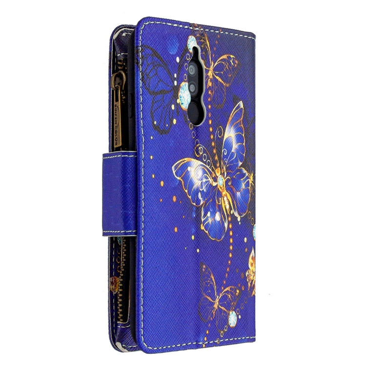 For Xiaomi Redmi 8 Colored Drawing Pattern Zipper Horizontal Flip Leather Case with Holder & Card Slots & Wallet