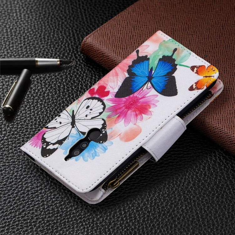 For Xiaomi Redmi 8 Colored Drawing Pattern Zipper Horizontal Flip Leather Case with Holder & Card Slots & Wallet