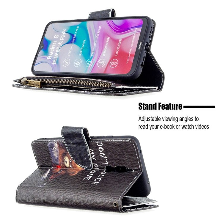 For Xiaomi Redmi 8 Colored Drawing Pattern Zipper Horizontal Flip Leather Case with Holder & Card Slots & Wallet