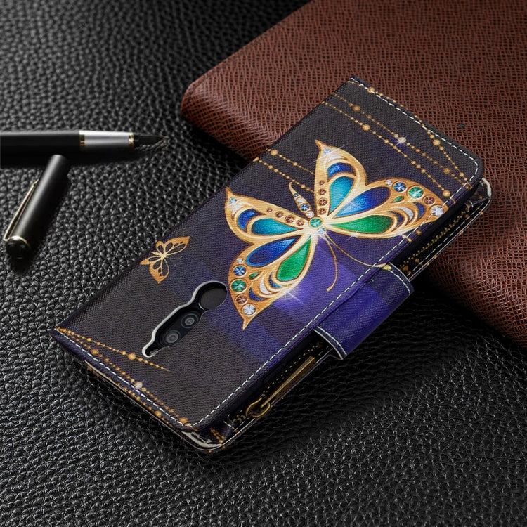 For Xiaomi Redmi 8 Colored Drawing Pattern Zipper Horizontal Flip Leather Case with Holder & Card Slots & Wallet