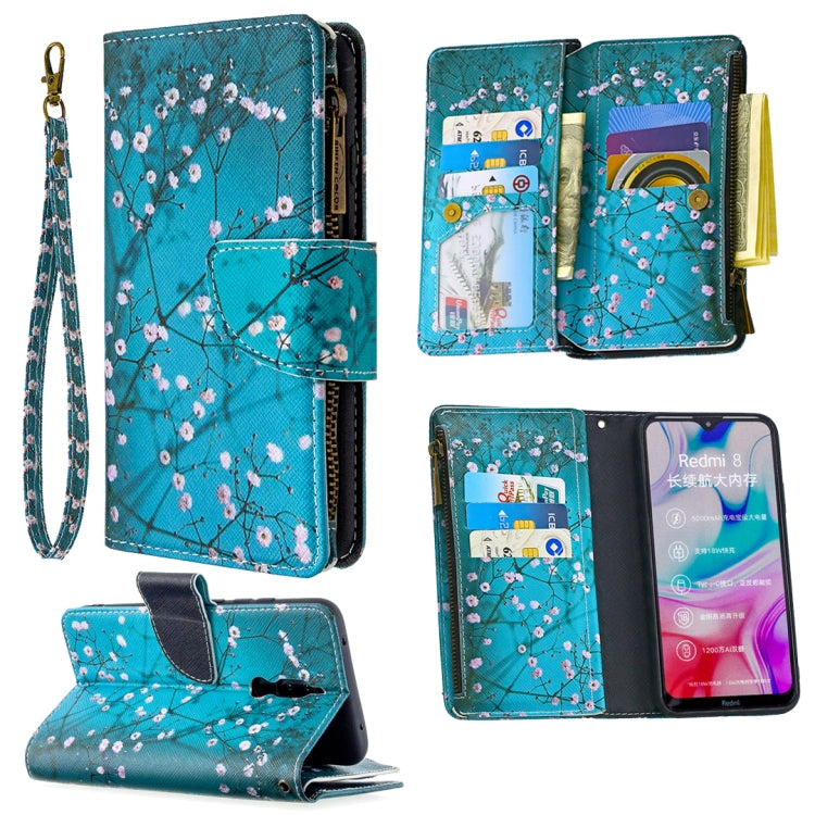 For Xiaomi Redmi 8 Colored Drawing Pattern Zipper Horizontal Flip Leather Case with Holder & Card Slots & Wallet