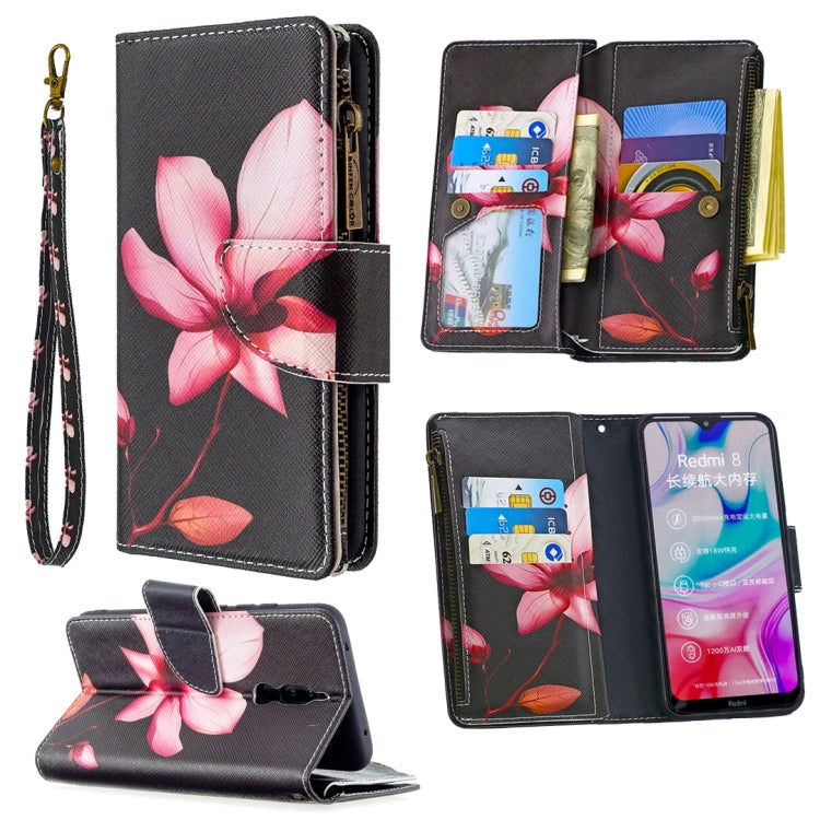 For Xiaomi Redmi 8 Colored Drawing Pattern Zipper Horizontal Flip Leather Case with Holder & Card Slots & Wallet