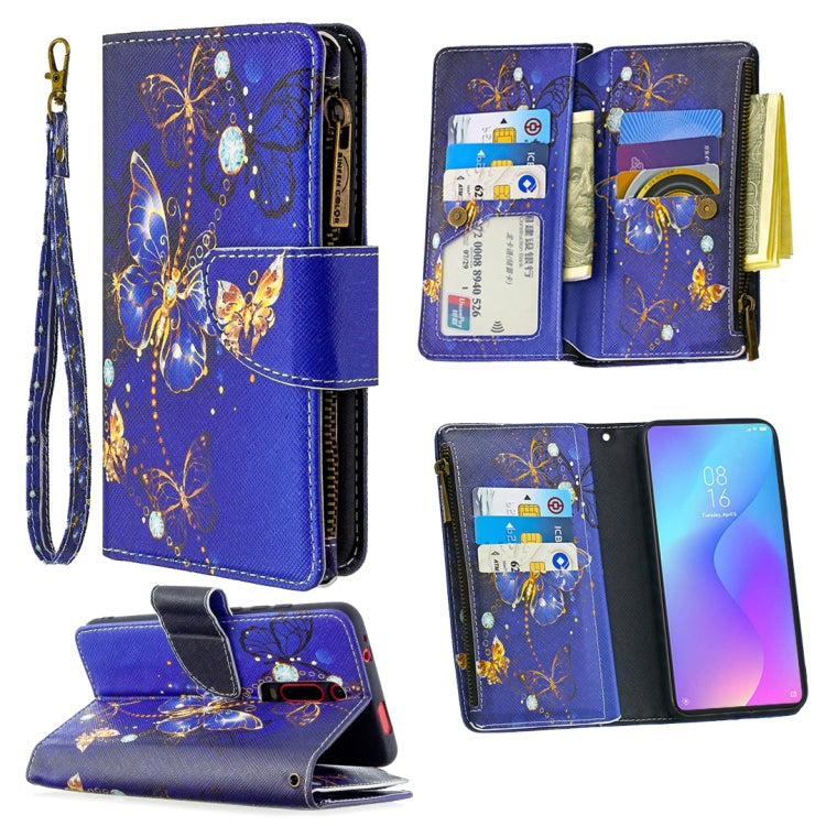 For Xiaomi Redmi K20 / Mi 9T Colored Drawing Pattern Zipper Horizontal Flip Leather Case with Holder & Card Slots & Wallet