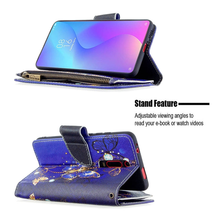 For Xiaomi Redmi K20 / Mi 9T Colored Drawing Pattern Zipper Horizontal Flip Leather Case with Holder & Card Slots & Wallet