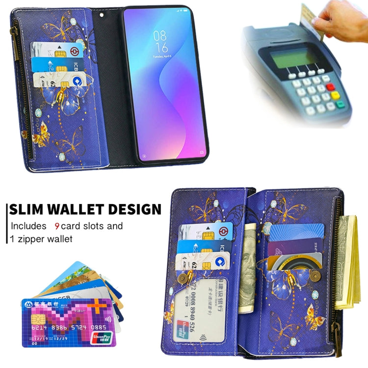 For Xiaomi Redmi K20 / Mi 9T Colored Drawing Pattern Zipper Horizontal Flip Leather Case with Holder & Card Slots & Wallet