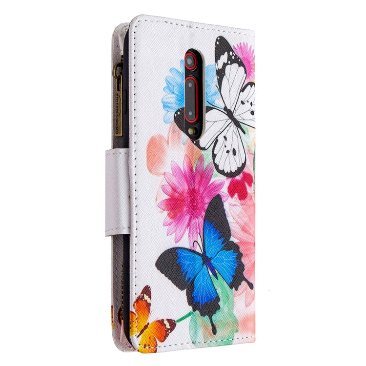For Xiaomi Redmi K20 / Mi 9T Colored Drawing Pattern Zipper Horizontal Flip Leather Case with Holder & Card Slots & Wallet