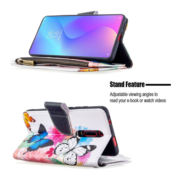 For Xiaomi Redmi K20 / Mi 9T Colored Drawing Pattern Zipper Horizontal Flip Leather Case with Holder & Card Slots & Wallet