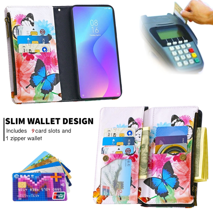 For Xiaomi Redmi K20 / Mi 9T Colored Drawing Pattern Zipper Horizontal Flip Leather Case with Holder & Card Slots & Wallet