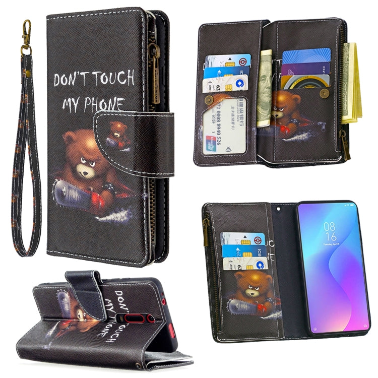 For Xiaomi Redmi K20 / Mi 9T Colored Drawing Pattern Zipper Horizontal Flip Leather Case with Holder & Card Slots & Wallet