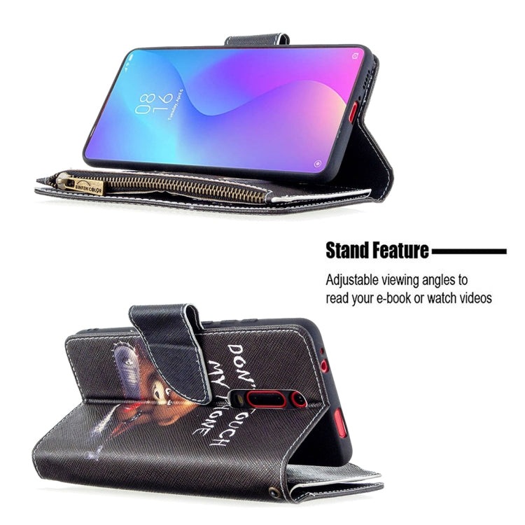 For Xiaomi Redmi K20 / Mi 9T Colored Drawing Pattern Zipper Horizontal Flip Leather Case with Holder & Card Slots & Wallet