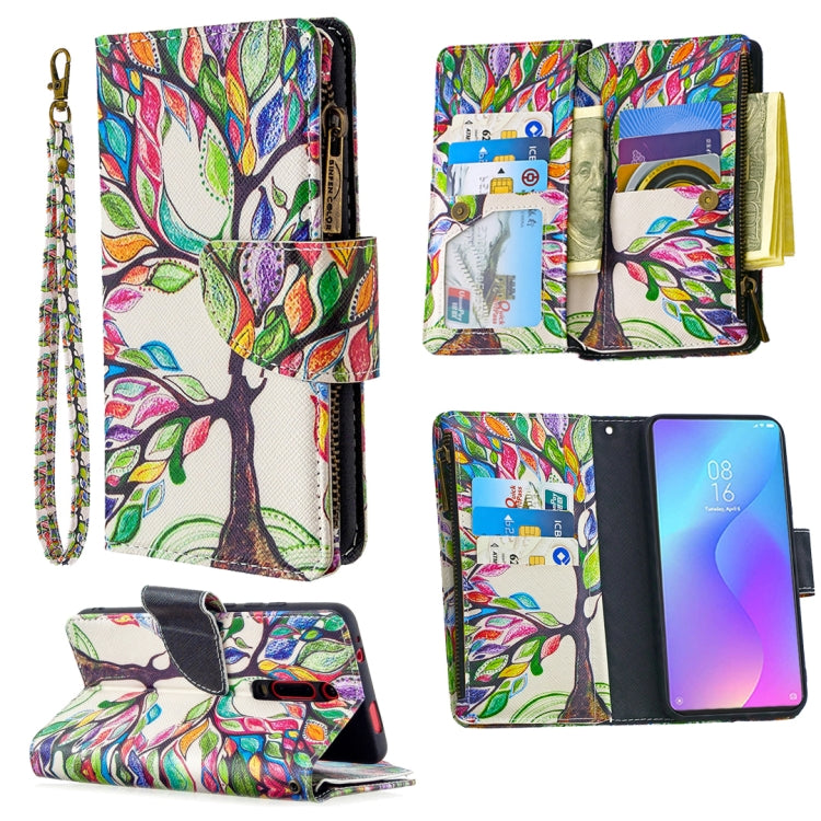 For Xiaomi Redmi K20 / Mi 9T Colored Drawing Pattern Zipper Horizontal Flip Leather Case with Holder & Card Slots & Wallet