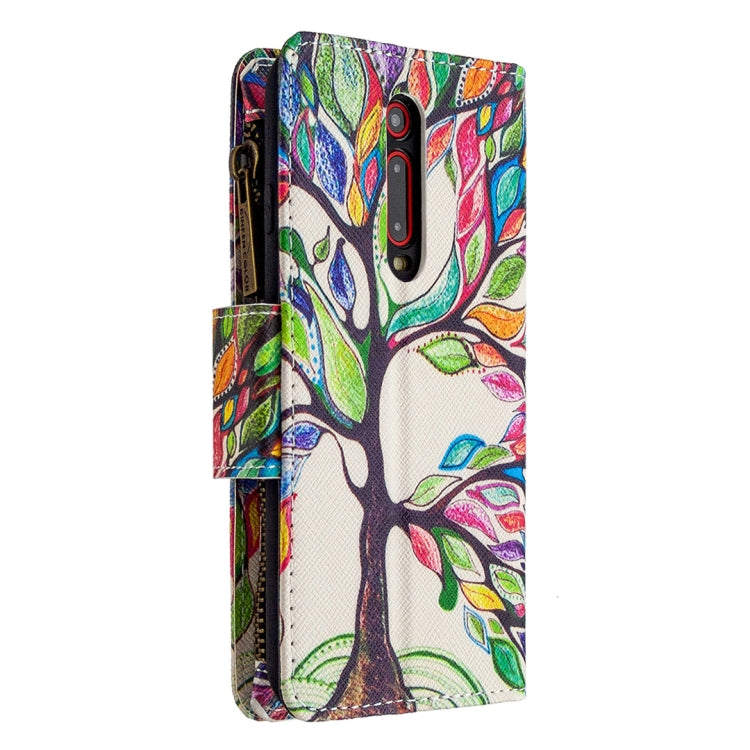 For Xiaomi Redmi K20 / Mi 9T Colored Drawing Pattern Zipper Horizontal Flip Leather Case with Holder & Card Slots & Wallet