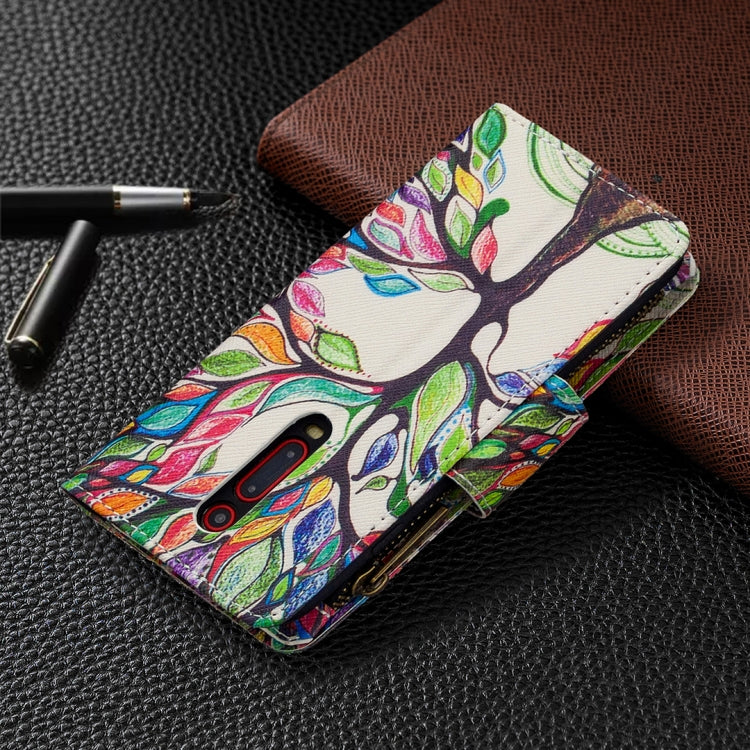 For Xiaomi Redmi K20 / Mi 9T Colored Drawing Pattern Zipper Horizontal Flip Leather Case with Holder & Card Slots & Wallet