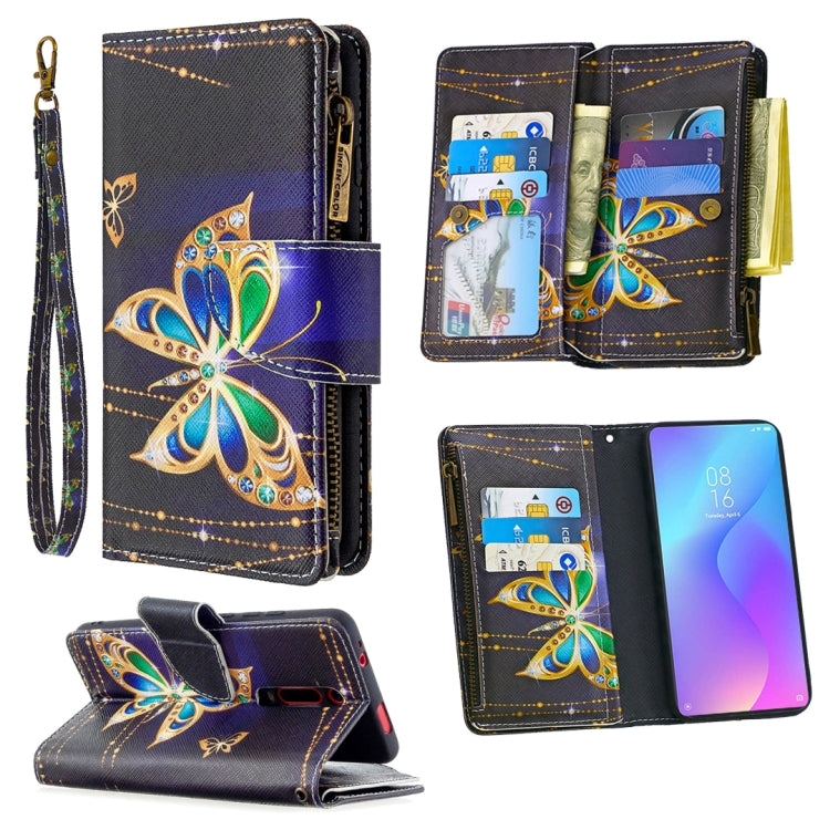 For Xiaomi Redmi K20 / Mi 9T Colored Drawing Pattern Zipper Horizontal Flip Leather Case with Holder & Card Slots & Wallet