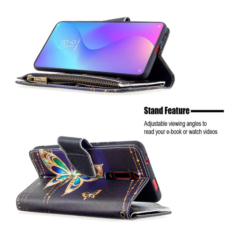 For Xiaomi Redmi K20 / Mi 9T Colored Drawing Pattern Zipper Horizontal Flip Leather Case with Holder & Card Slots & Wallet