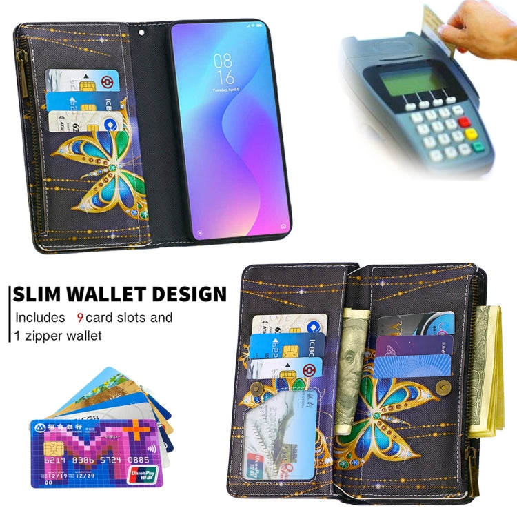 For Xiaomi Redmi K20 / Mi 9T Colored Drawing Pattern Zipper Horizontal Flip Leather Case with Holder & Card Slots & Wallet