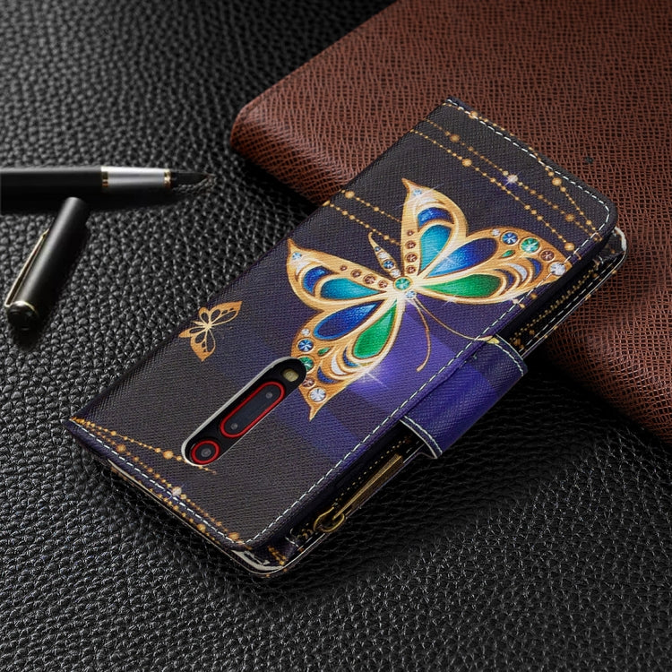 For Xiaomi Redmi K20 / Mi 9T Colored Drawing Pattern Zipper Horizontal Flip Leather Case with Holder & Card Slots & Wallet