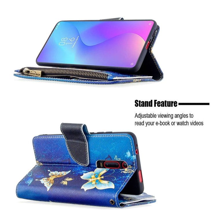 For Xiaomi Redmi K20 / Mi 9T Colored Drawing Pattern Zipper Horizontal Flip Leather Case with Holder & Card Slots & Wallet