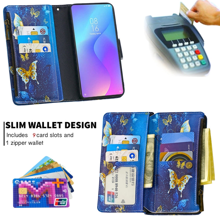 For Xiaomi Redmi K20 / Mi 9T Colored Drawing Pattern Zipper Horizontal Flip Leather Case with Holder & Card Slots & Wallet
