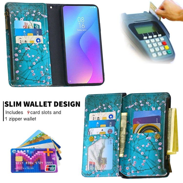 For Xiaomi Redmi K20 / Mi 9T Colored Drawing Pattern Zipper Horizontal Flip Leather Case with Holder & Card Slots & Wallet