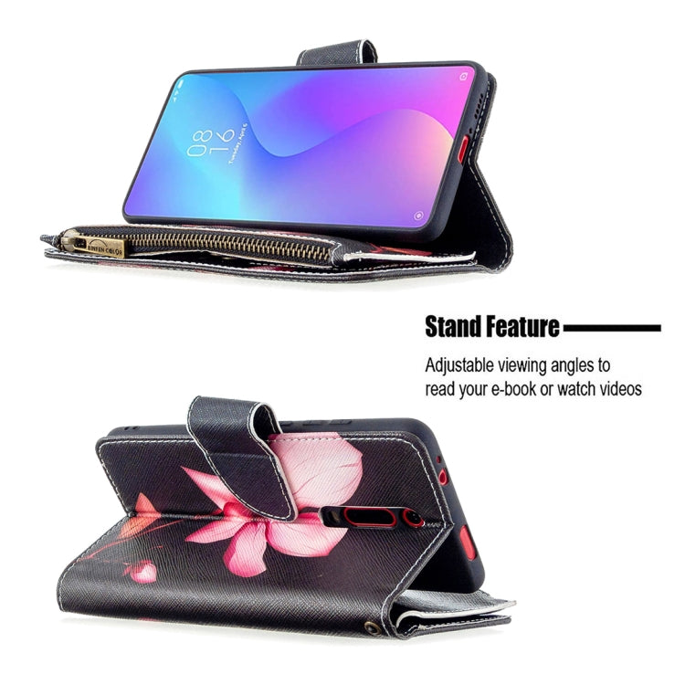For Xiaomi Redmi K20 / Mi 9T Colored Drawing Pattern Zipper Horizontal Flip Leather Case with Holder & Card Slots & Wallet
