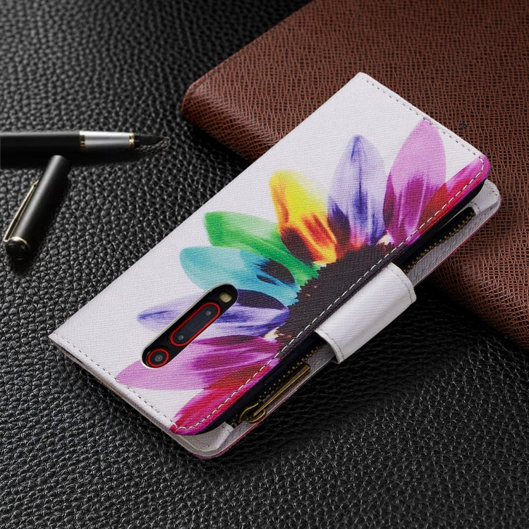 For Xiaomi Redmi K20 / Mi 9T Colored Drawing Pattern Zipper Horizontal Flip Leather Case with Holder & Card Slots & Wallet