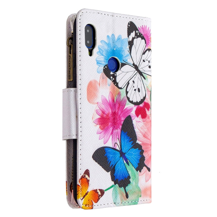 For Xiaomi Redmi Note 7 Colored Drawing Pattern Zipper Horizontal Flip Leather Case with Holder & Card Slots & Wallet