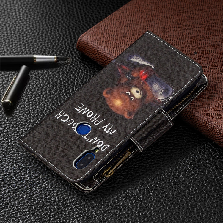 For Xiaomi Redmi Note 7 Colored Drawing Pattern Zipper Horizontal Flip Leather Case with Holder & Card Slots & Wallet