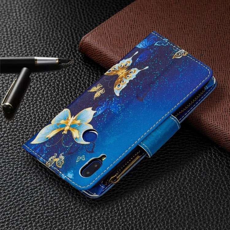 For Xiaomi Redmi Note 7 Colored Drawing Pattern Zipper Horizontal Flip Leather Case with Holder & Card Slots & Wallet