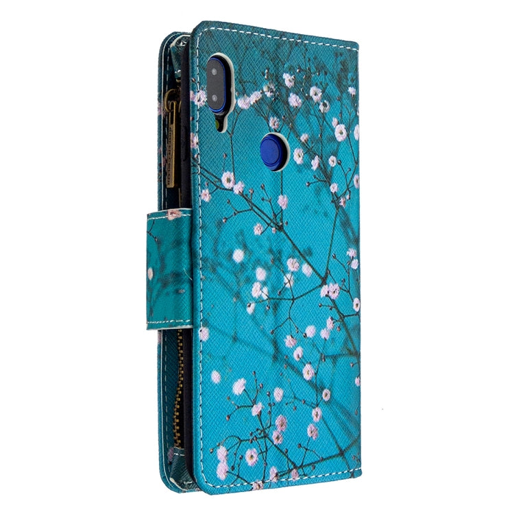 For Xiaomi Redmi Note 7 Colored Drawing Pattern Zipper Horizontal Flip Leather Case with Holder & Card Slots & Wallet