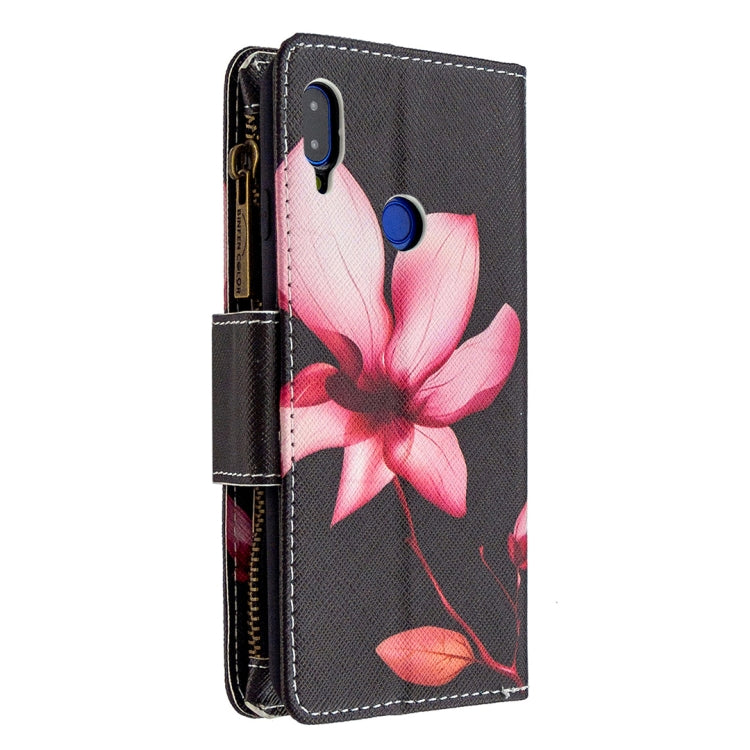 For Xiaomi Redmi Note 7 Colored Drawing Pattern Zipper Horizontal Flip Leather Case with Holder & Card Slots & Wallet