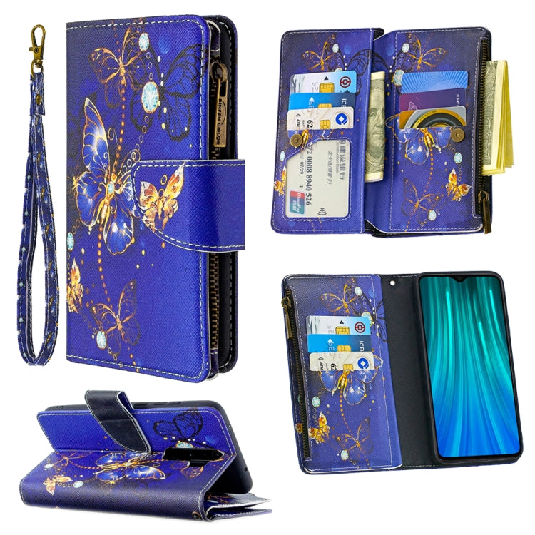 For Xiaomi Redmi Note 8 Pro Colored Drawing Pattern Zipper Horizontal Flip Leather Case with Holder & Card Slots & Wallet