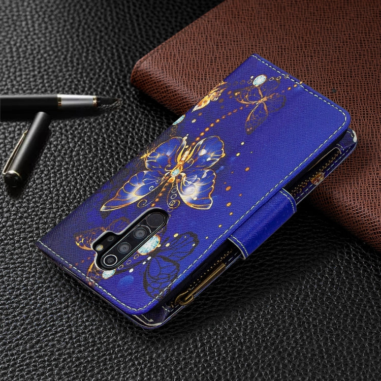 For Xiaomi Redmi Note 8 Pro Colored Drawing Pattern Zipper Horizontal Flip Leather Case with Holder & Card Slots & Wallet