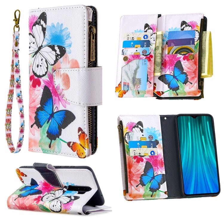 For Xiaomi Redmi Note 8 Pro Colored Drawing Pattern Zipper Horizontal Flip Leather Case with Holder & Card Slots & Wallet