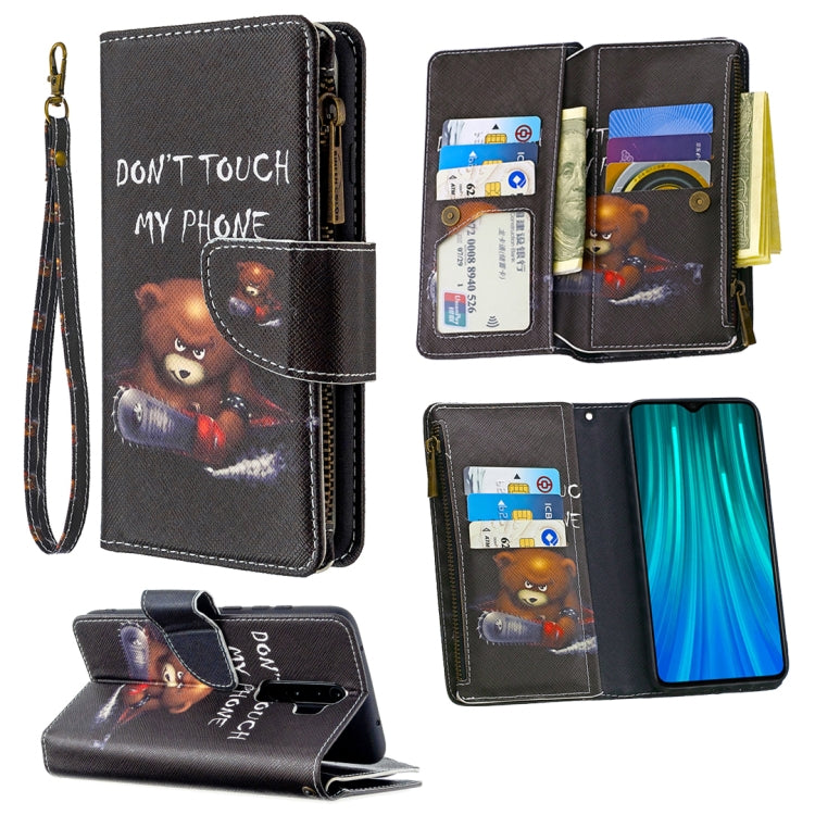 For Xiaomi Redmi Note 8 Pro Colored Drawing Pattern Zipper Horizontal Flip Leather Case with Holder & Card Slots & Wallet
